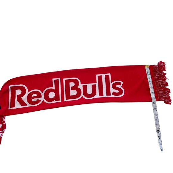 New York Red Bulls Soccer Scarf Red Polyester With Fringe 60" Fans & Sports Love - Picture 6 of 9